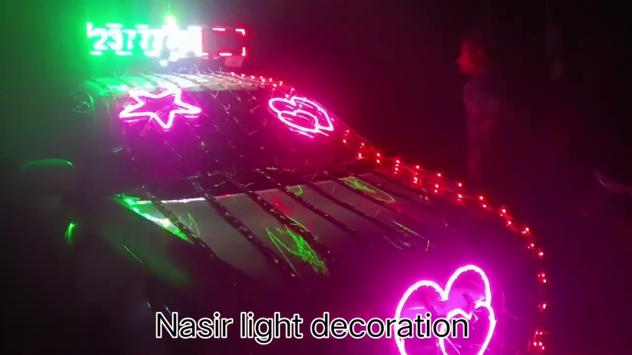 Dulhe Ka light wala gadi Nasir light decoration ⚡ Nawed Electrician ⚡