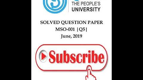 MSO - 1 | Q5 | Section - A  | June 2019 | Solved Question Paper | IGNOU || Shorts