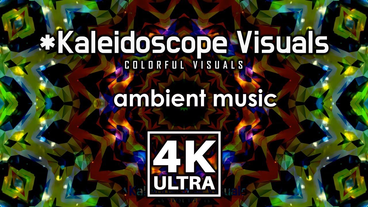 Kaleidoscope Visuals Ambient Music Visual ASMR 4K Piano Strings Music ...