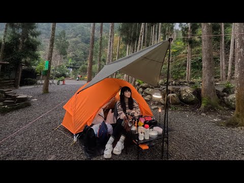 《????⛺️機車露營》新北烏來福山達卡露營區-寒流來襲的清幽寧靜森林系露營