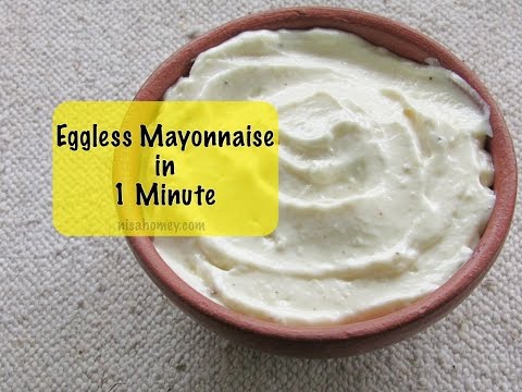 How To Make Eggless Mayonnaise In 1 Minute -Homemade Mayonnaise With An Immersion Blender|Nisa Homey