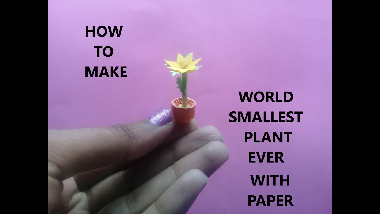 How To Make World Smallest Plant Ever With Paper Origami DIY Mini