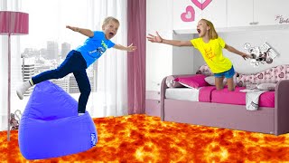 the floor is lava with amelia and akim