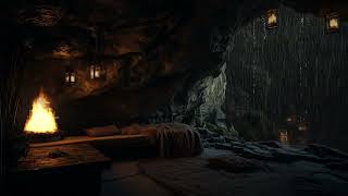 Get Rid and Relaxation in Cosy Cave with The Rain Falling in the Forest and Deep Sleep