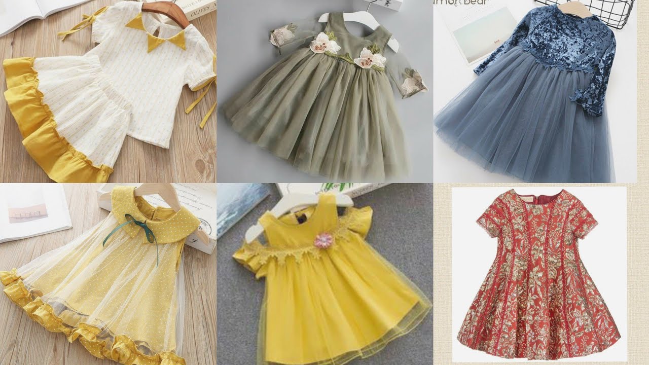 Simple And Stylish Casual and formal frocks design for 1 to 5 Year girls