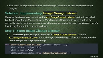 How to Fix Image Sharing in StfalconImageViewer with ImageChangeListener