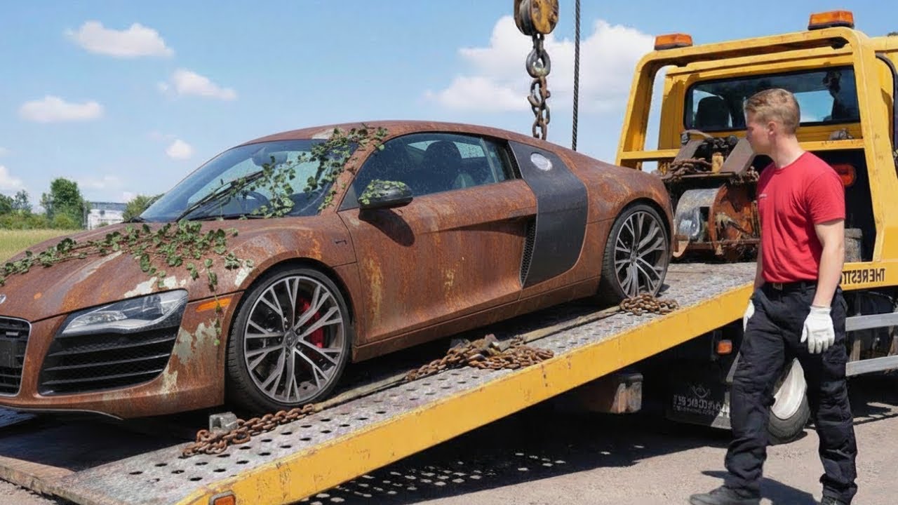 ASMR Car Restoration! Audi R8 Full Restoration from Total Disrepair | Xoma Auto Recovery