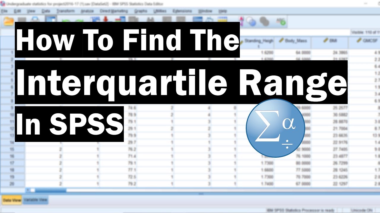 calculate iqr in spss ibm