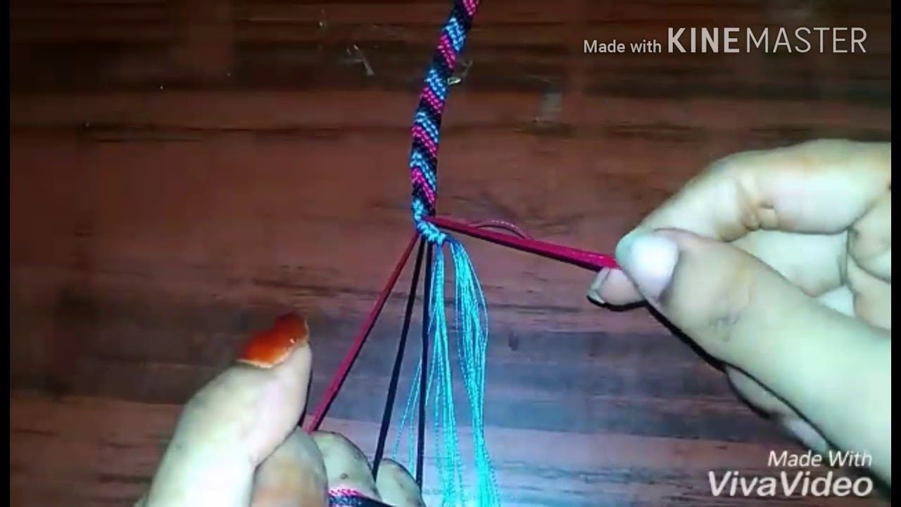 How to make Friendship band with silk thread ( In Telugu ) YouTube