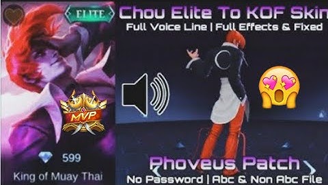 Chou Elite to KOF Skin Script Full Voice Line & Full Effects - No Password