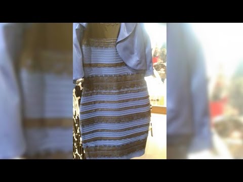 blue and black dress vs gold and white