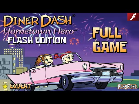 Diner Dash: Hometown Hero (Flash) - Full Game 1080p60 HD Walkthrough - No Commentary