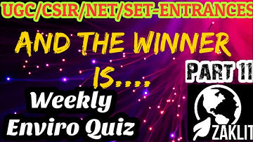 LEARN THROUGH QUIZ (Solution -11)Environmental Science Quiz-Part /NTA-UGC/CSIR NET JRF 2020