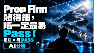 Prop Firm 賭得細，唔一定最易 Pass！