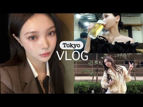 나 혼자 첫 도쿄vlog 벚꽃보러 즉흥여행•도쿄맛집•느좋카페 + 일본구독자와 데이트••‍❤‍
