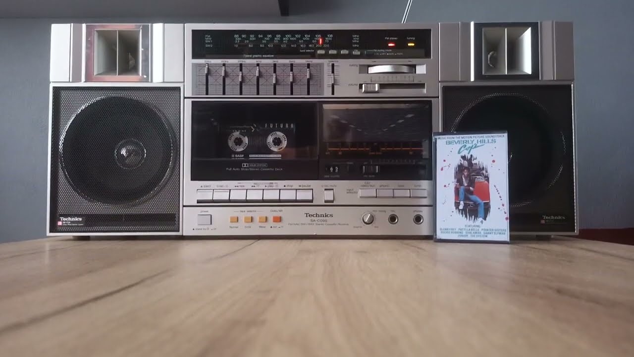 通電確認 Technics SA-C06 ステレオコンポ boombox レトロ 通電