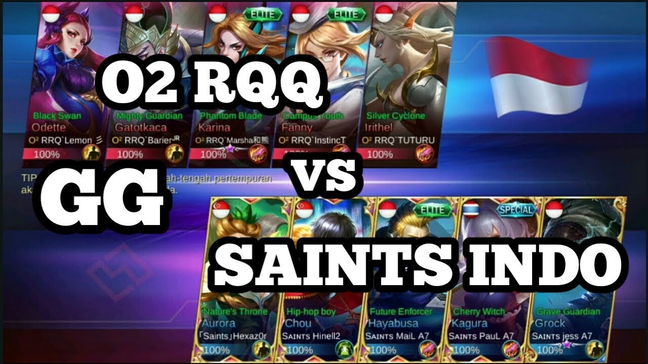 SAINTS INDO STid VS O2 RQQ FULL TEAM GG banget RUGI KALAU NGGAK NONTON !!! - MOBILE LEGENDS