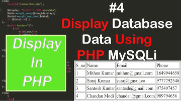 How to Display/Select Database Data Using PHP MySQLi || PHP Tutorial