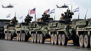 Thousands of US Troops Arrive in Israel & Combat Vehicles Deployed to Border