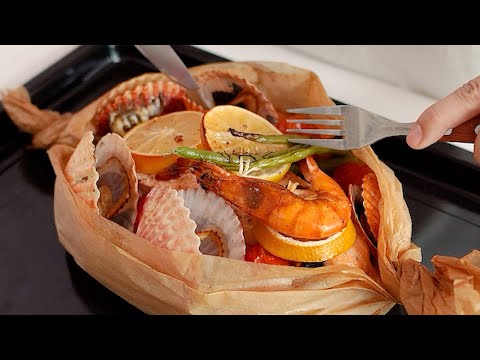   !   ! , , , Fish Baked in Parchment Paper, Fish en Papillote