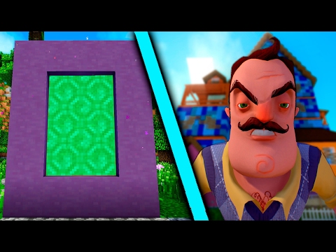 COMO FAZER PORTAL PARA O MUNDO DE HELLO NEIGHBOR NO MINECRAFT !