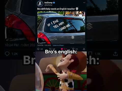 Bro Needs an English Teacher 💀😂 #memes #viral #shorts