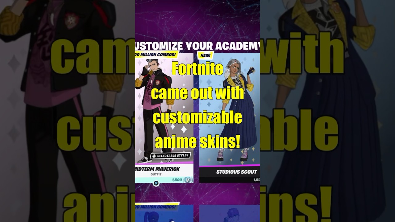 Fortnite made customizable anime skins so I… 