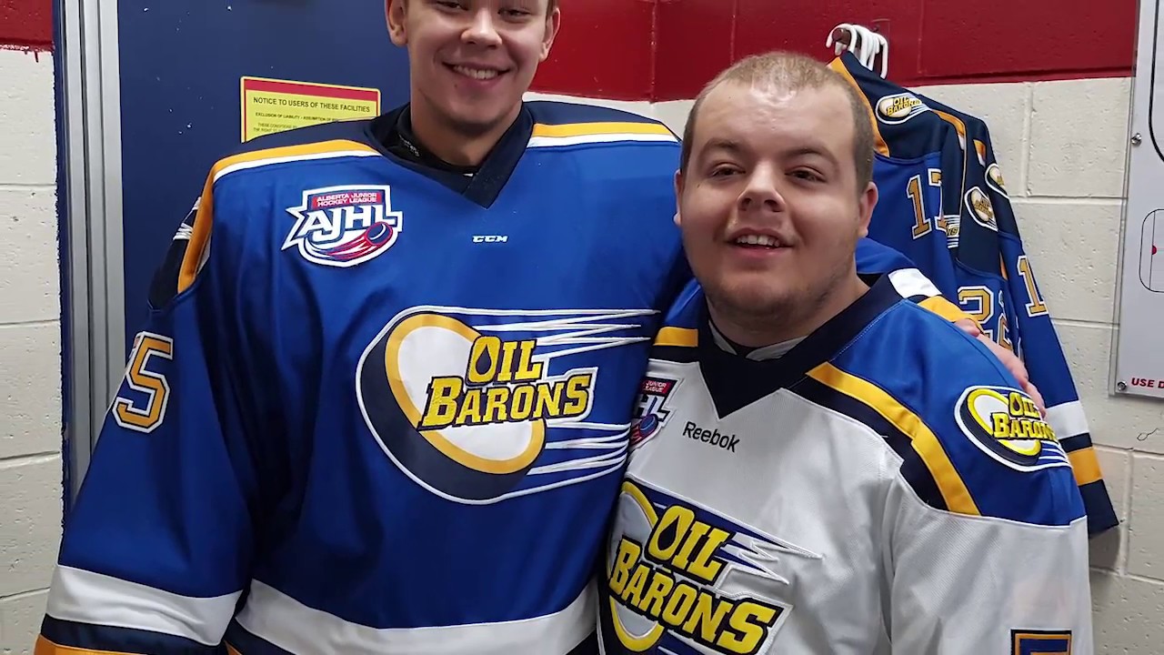 Oil Barons Jersey Donation - YouTube