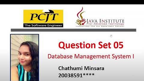 Data Base Task 05 | The Insert Query Statement | Java Institute | Chathumi Minsara
