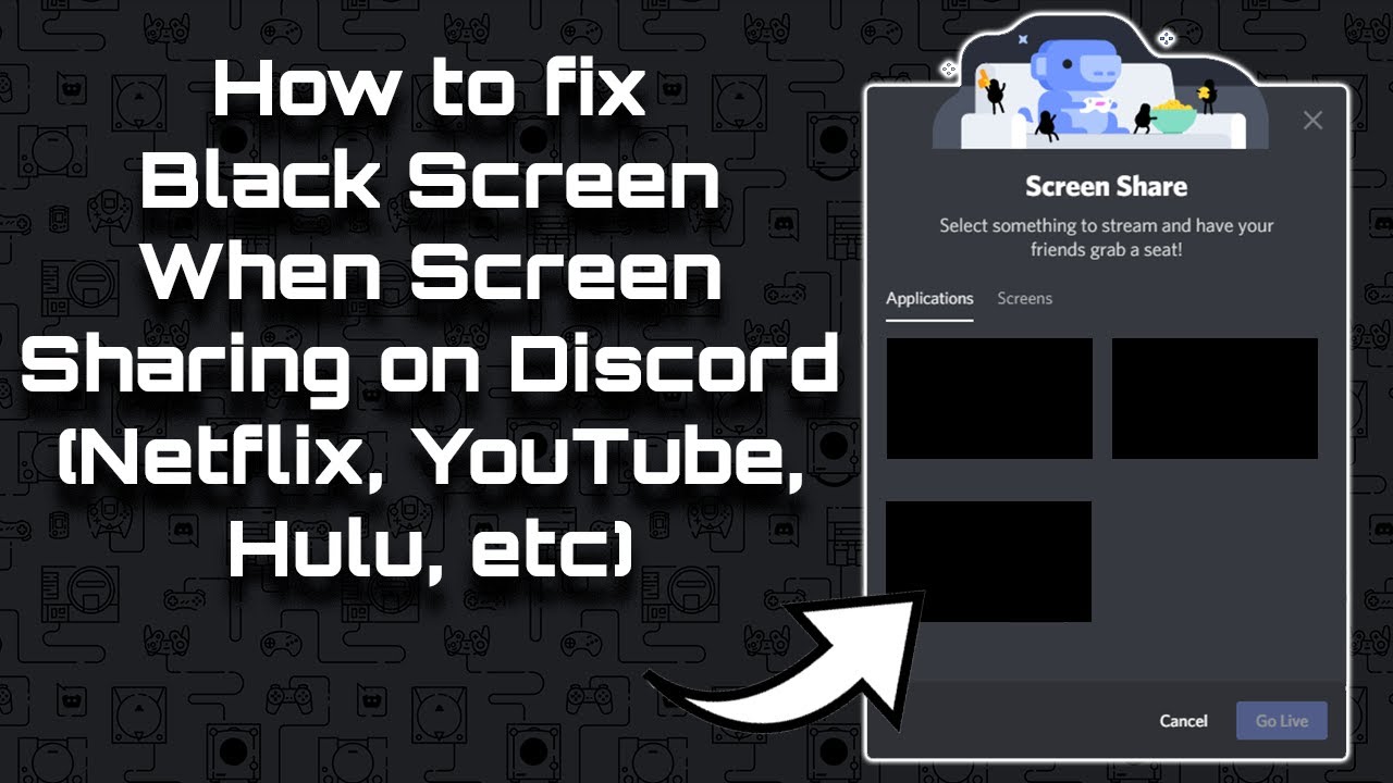 How To Fix Black Screen When Screen Sharing On Discord Netflix Youtube Hulu Etc Youtube