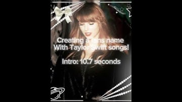 Creating a fans name with Taylor swift songs| @-Just-Imogen- | #taylor #swift #taylorswift #names