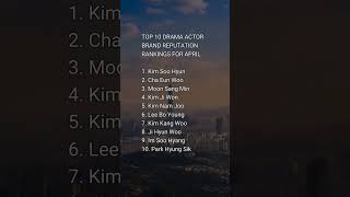 Top 10 Korean Drama Actors for April 2024. #kdrama #koreandrama