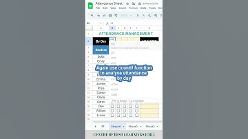 Create Attendance sheet (Attendance register) in Excel #exceltips #exceltutorial #productivity