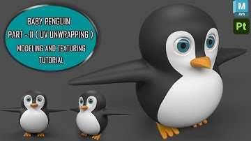How to make Cute Baby Penguin 3D Model (Part - 2) | UV Unwrapping Tutorial | #tutorial #3dmodel #3d