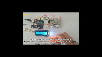 #systeme  de #detection  d’#obstacles  basé sur HC-SR04, #lcd  et #arduino  #uno #shorts