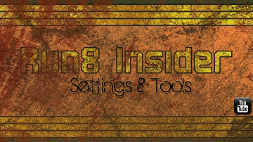 Run8 Train Tutorial - Settings and Tools