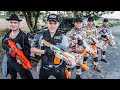 LTT Game Nerf War : Two Patrol Police Warriors SEAL X Nerf Guns Fight Criminals Braum Crazy