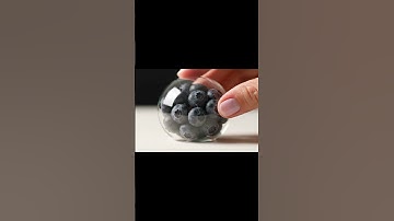 Cracking a Glass-Covered Blueberry Cluster — Tiny Shards & Berry Pops ASMR #asmr #asmrsounds