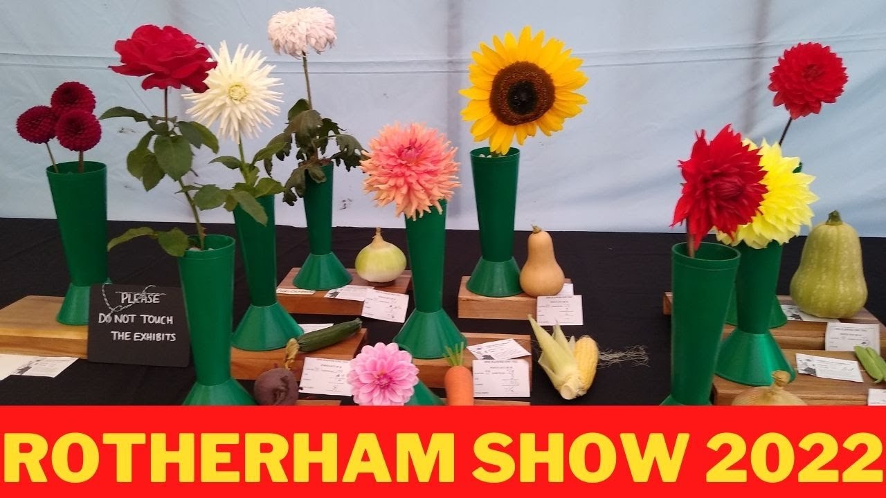 Flowers Competition, 2022 Rotherham Show, Clifton Park, Rotherham Fun Fair, YouTube