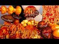ASMR SPICY MUSHROOMS MUKBANG(RECIPE) 불닭 마라 버섯모듬 먹방(레시피 포함) WITH FIRE SAUCE NO TALKING EATING SOUNDS