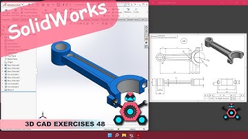 SolidWorks | 3D CAD EXERCISES 48 | StudyCadCam | Solution Tutorial |