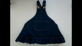 Diy jardineira de vestido com molde de 1 a 6 anos