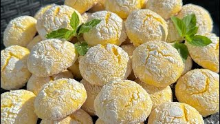 картинка: Лимонное печенье 🍪🍋 - Приготовление лимонных печений😍 - рецепт лимонного печенье #лимон #печенье 