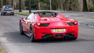 Ferrari 458 Spider With Straight Pipe Exhaust - Loud Revs & Accelerations