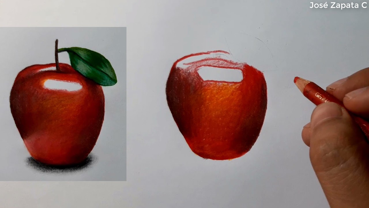 🍎Como dibujar una manzana realista? HD🍎 How to draw a realistic apple? -  thptnganamst.edu.vn