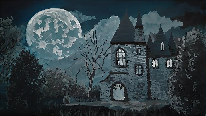 Spookey Halloween Gouache Haunted House Painting / Painting with Arteza Gouache / Time-Lapse