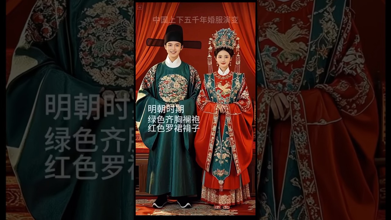 Chinese wedding dress through thousand years 