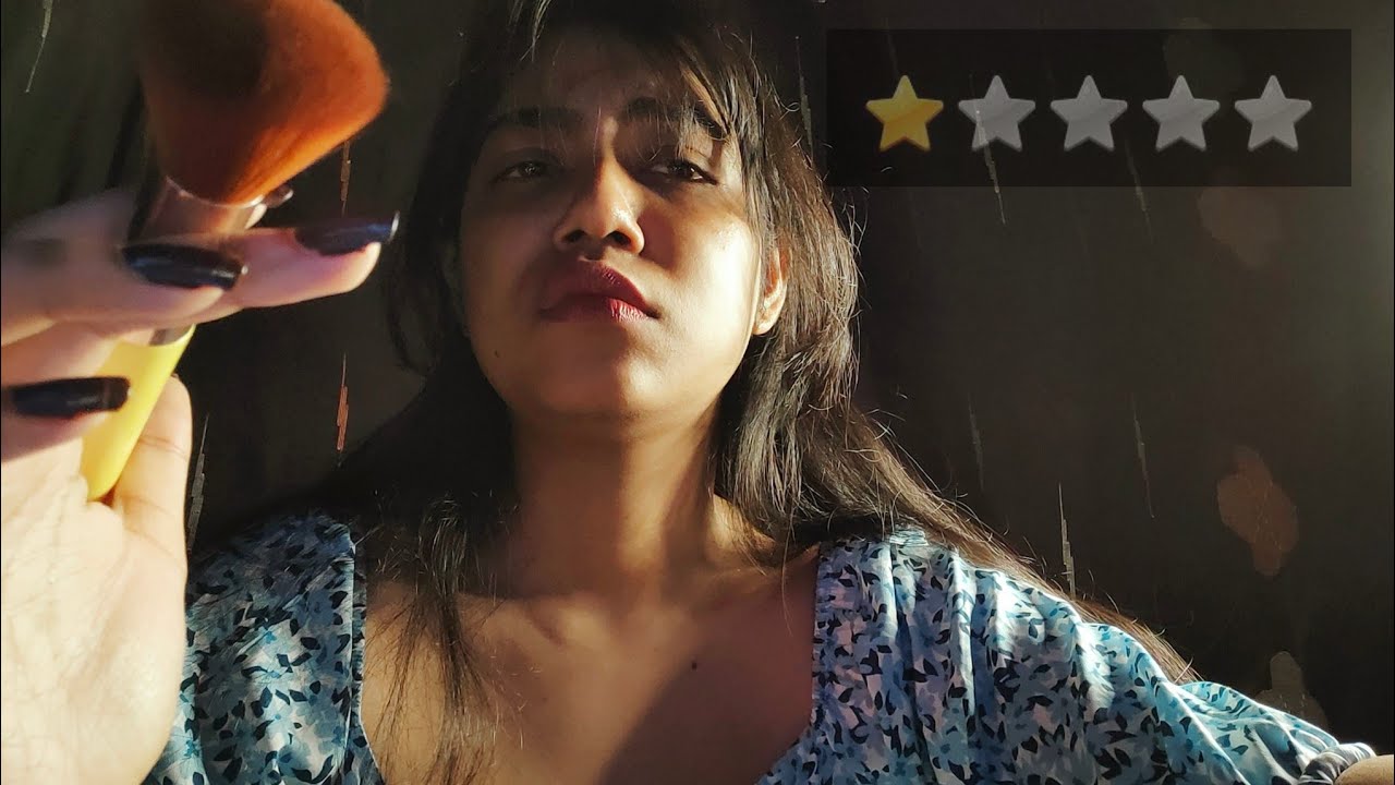 ASMR HINDI- Worst Reviewed Rudest MAKEUP ARTIST Does Your Makeup 💄
