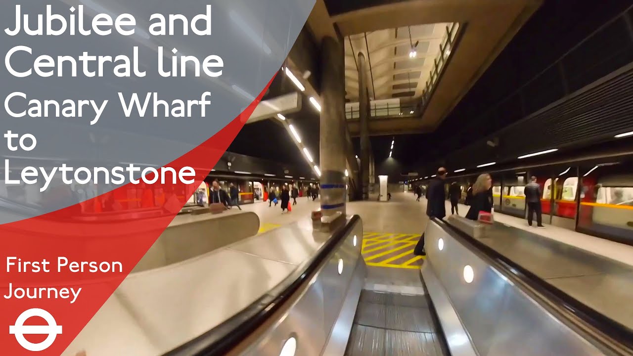 London Underground First Person Journey - Canary Wharf to Leytonstone