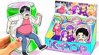 Download Lagu Paper DIY️💖 Rescue Jinu for Being Fat in Toilet 🚽 Unboxing Kpop Demon Hunter mysterious CAN OF WATER MP3